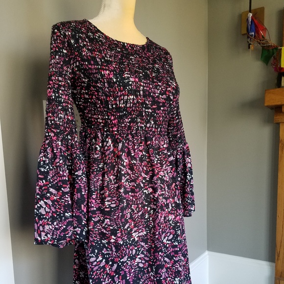 Aqua Bloomingdales Bell Sleeve Dress S Small - Picture 6 of 10